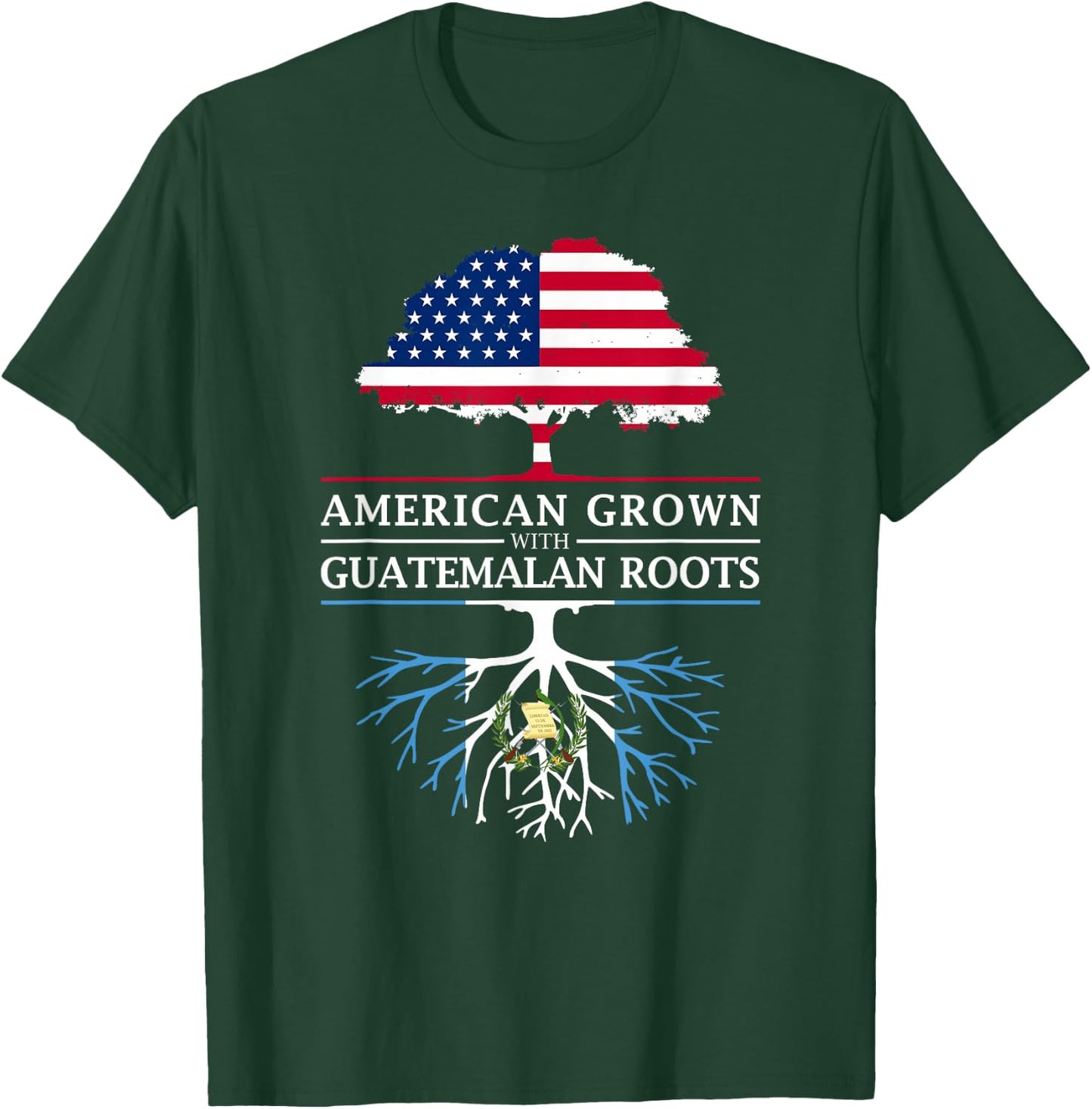 American Grown with Guatemalan Roots - Guatemala Small T-Shirt - T-Shirt | Forest