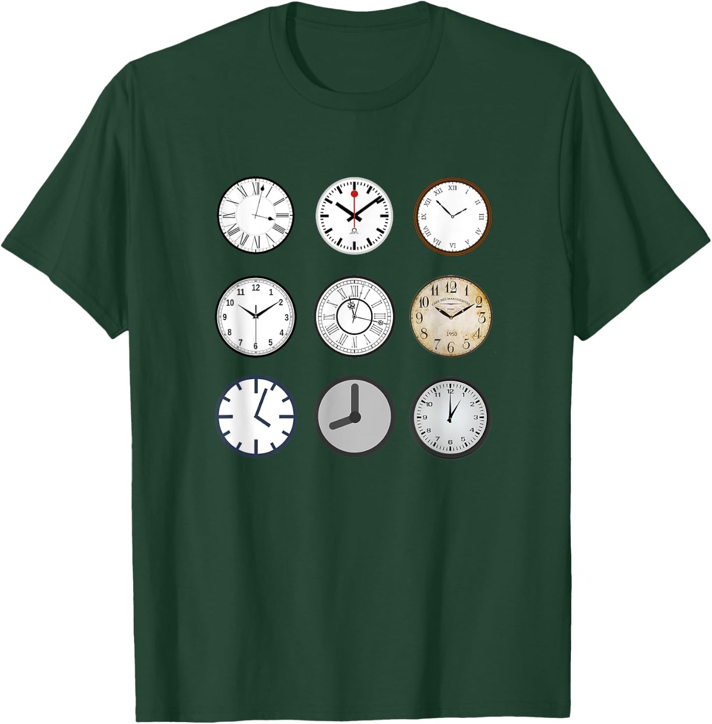 Grandfather Time Turner Clocks Hourglass Tick Tock T-Shirt - T-Shirt | Forest