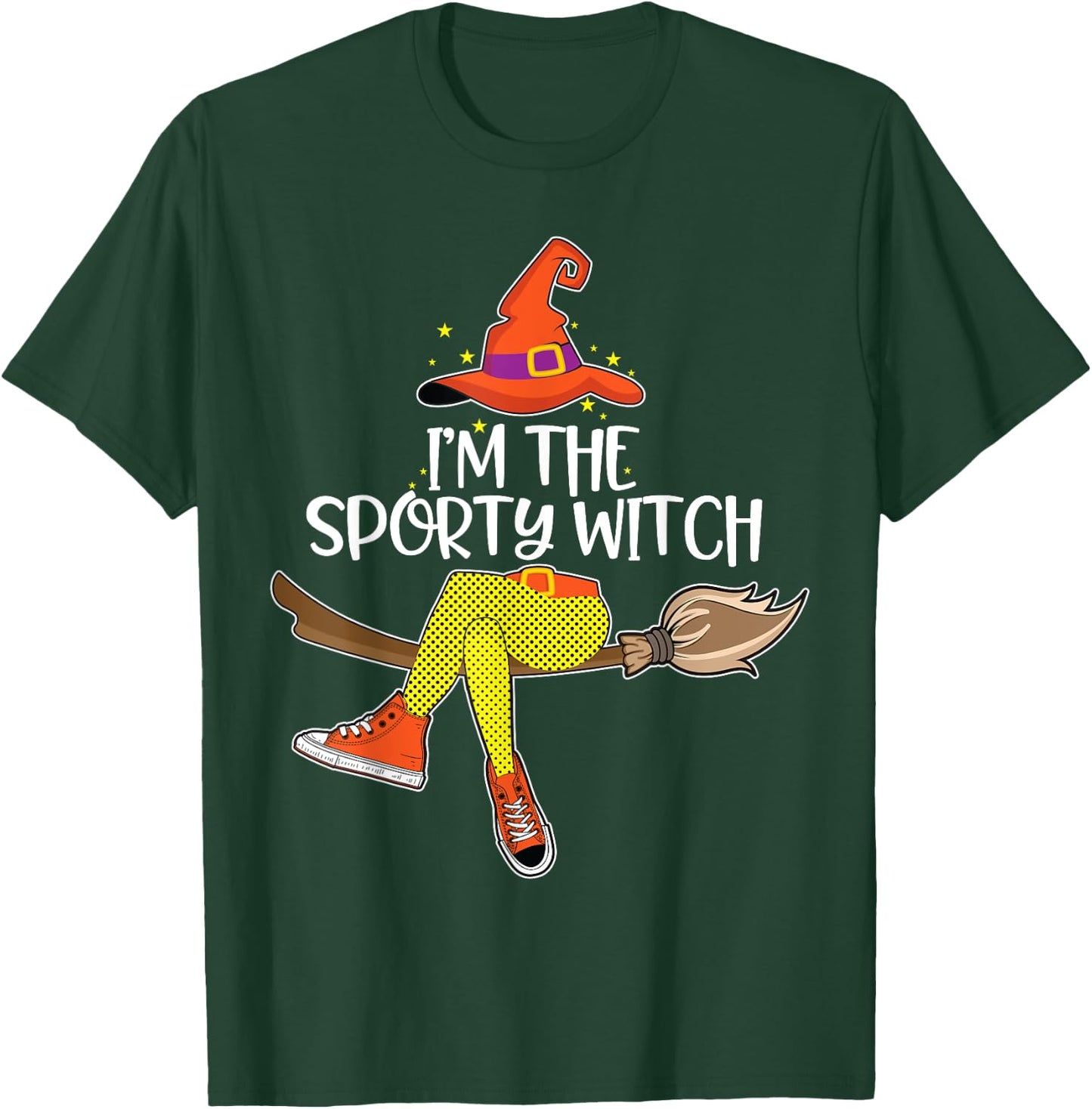 Im the Sporty Witch Shirt Halloween Matching Group Costume T-Shirt - T-Shirt | Forest