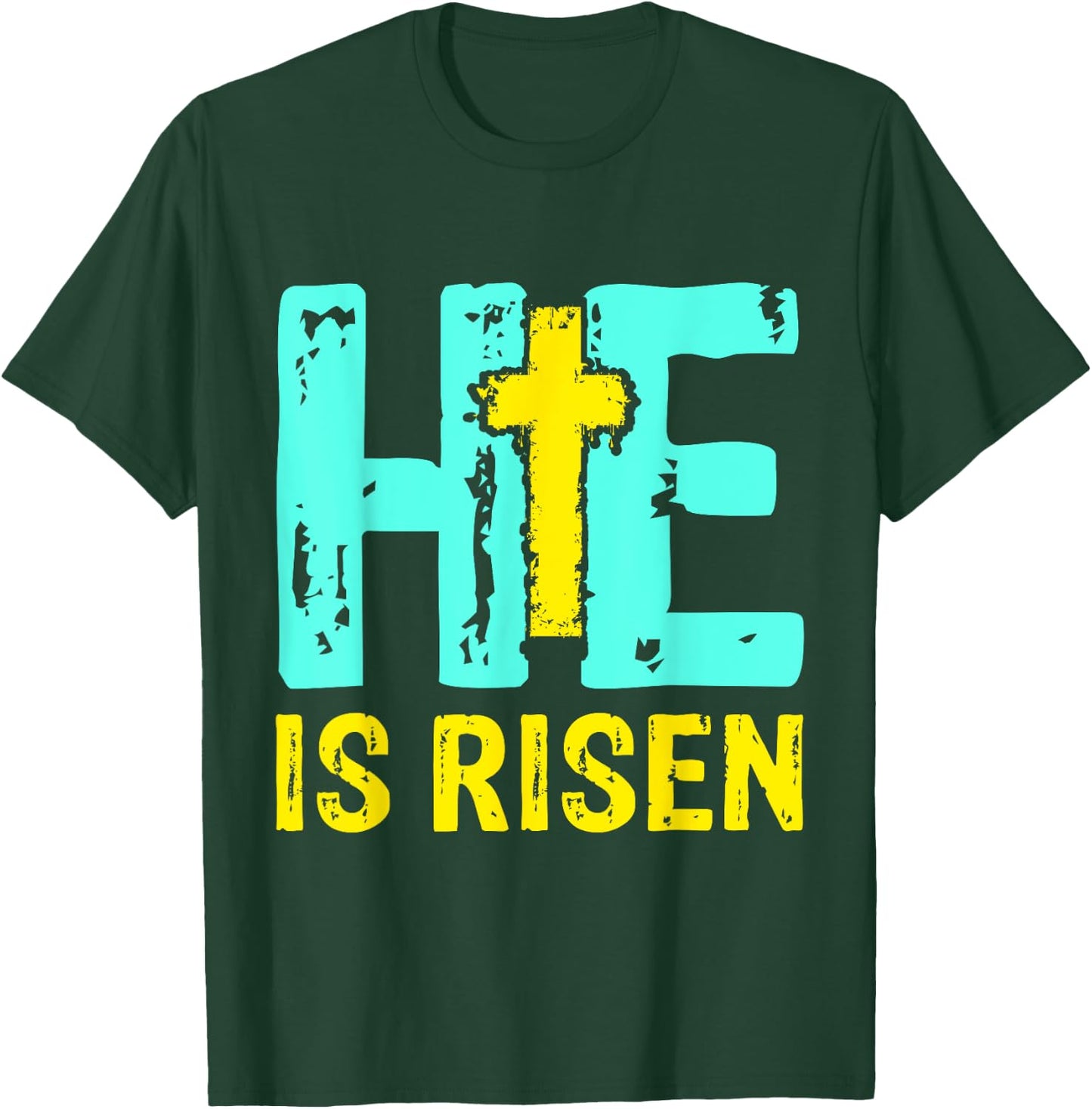 He is Risen Jesus Christian Happy Easter Women Kids Girls T-Shirt - T-Shirt | Forest