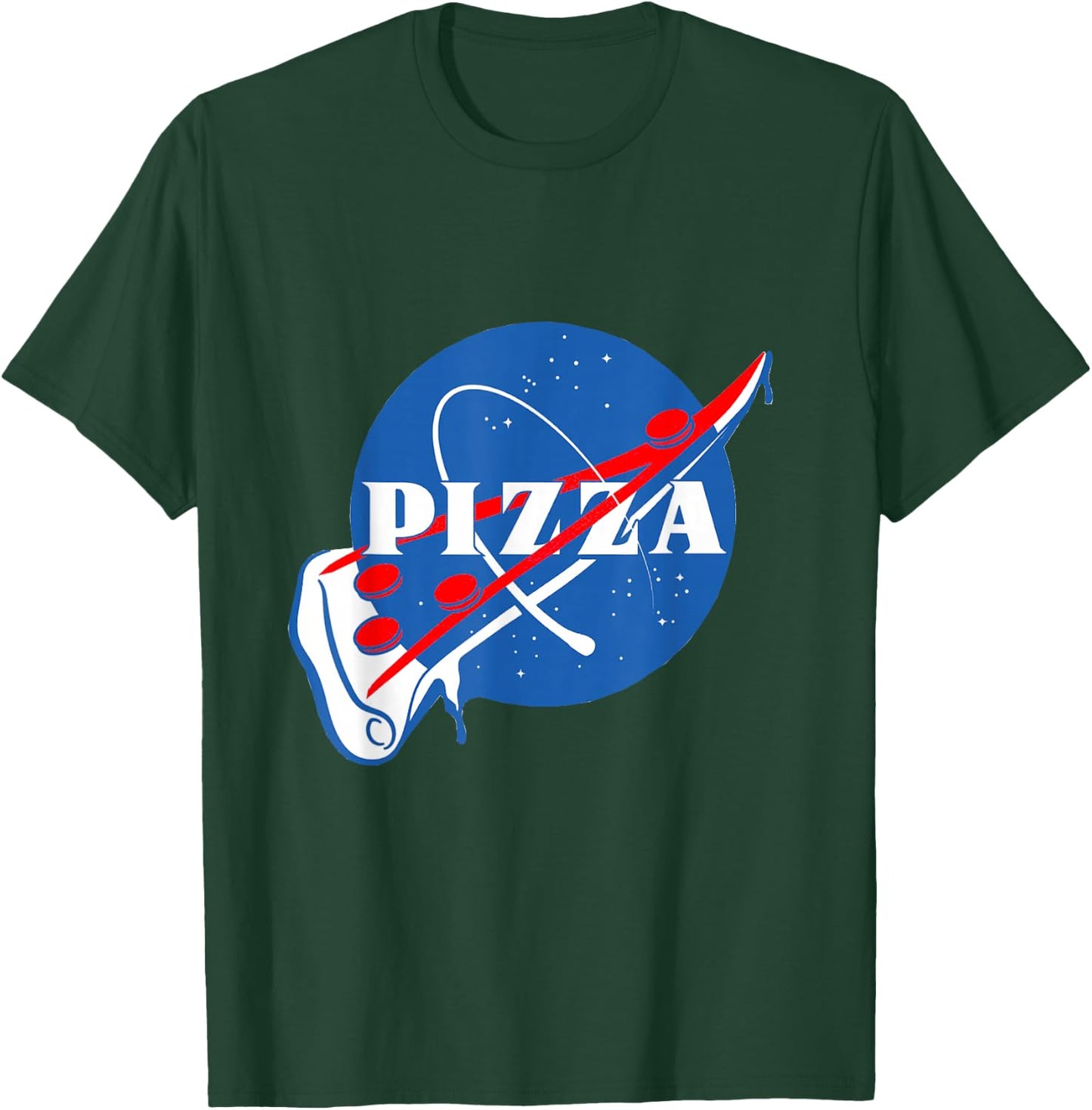 Funny Nasa - Nasa Pizza Slice T-Shirt - T-Shirt | Forest