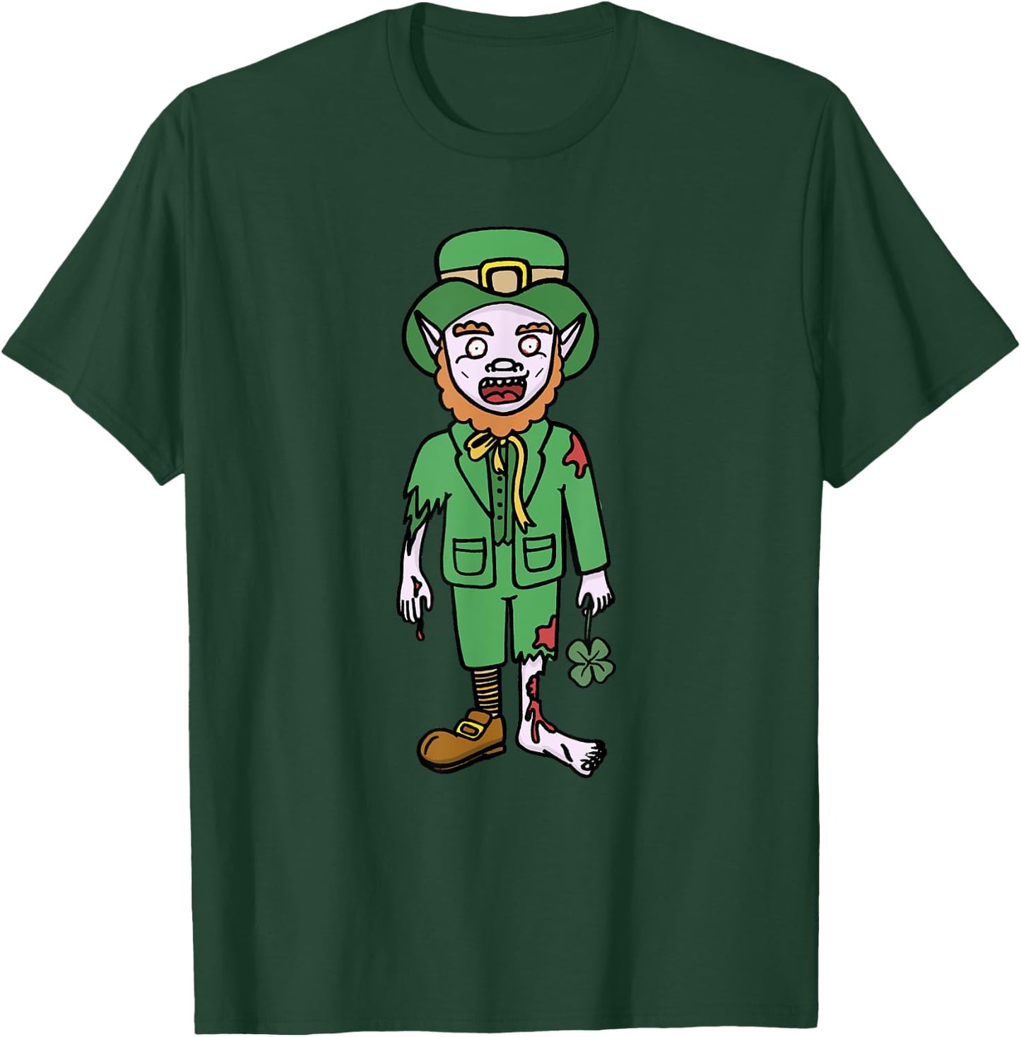 Zombie Shirt Leprechaun Halloween Costume Dead Scary Gifts T-Shirt - T-Shirt | Forest