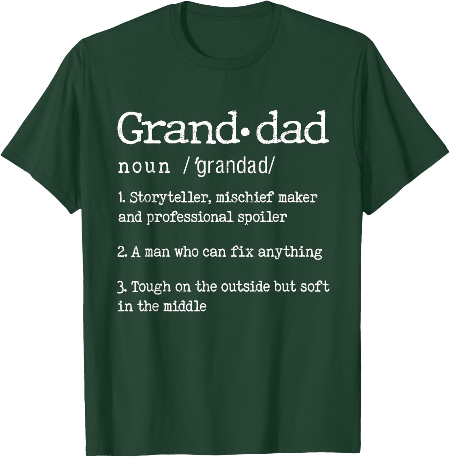 Granddad Definition Father's Day Funny Grandpa Granddad Noun T-Shirt - T-Shirt | Forest