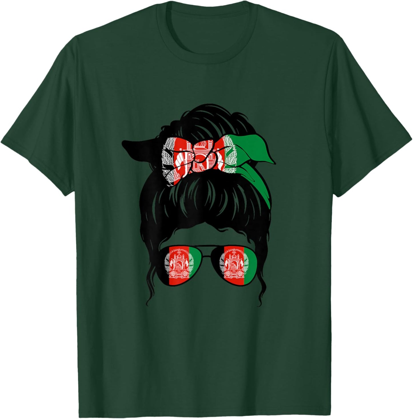 Afghan Girl Afghanistan Afghan Flag Proud Afghan Woman T-Shirt - T-Shirt | Forest