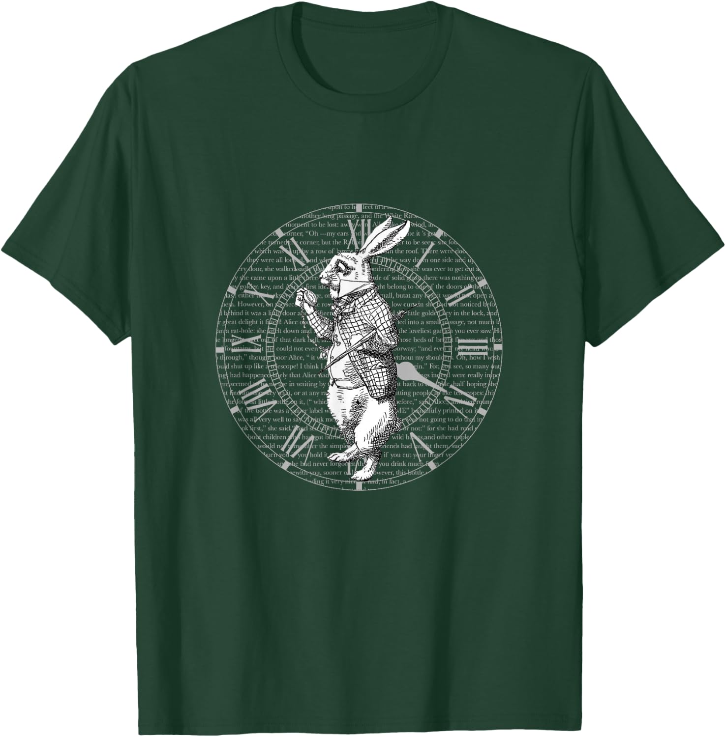 White Rabbit Vintage Clock Steampunk T Shirt T-Shirt - T-Shirt | Forest