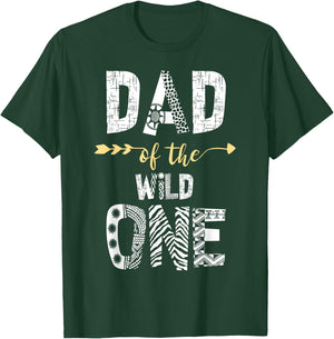 Dad Of The Wild One Shirt Family 1st thing First Birthday T-Shirt - T-Shirt | Forest