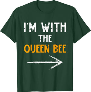 I’m With The Queen Bee Halloween Matching Couple Costume T-Shirt - T-Shirt | Forest
