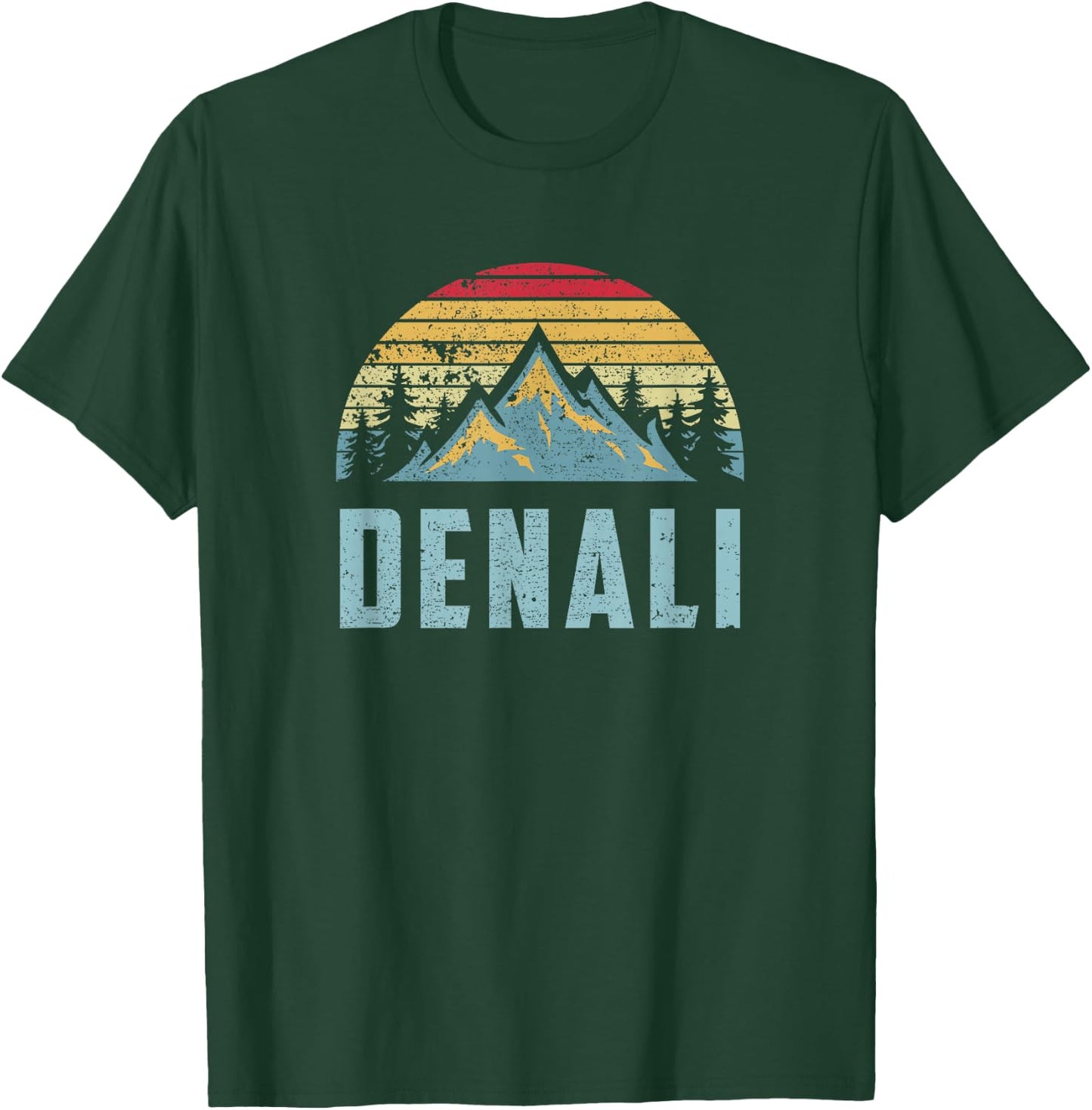 Vintage Mt. Denali National Park Alaska Mountain T-Shirt - T-Shirt | Forest