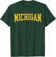 Vintage Michigan Look Maize Blue Men Retro Font Michigan T-Shirt - T-Shirt | Forest