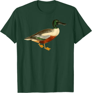 Duck Cute Shoveler Duck Vintage Duck Graphic T-Shirt - T-Shirt | Forest