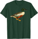 Duck Cute Shoveler Duck Vintage Duck Graphic T-Shirt - T-Shirt | Forest