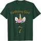Kids 7th Birthday Girl Unicorn Shirt 7th Birthday Outfit T-Shirt - T-Shirt | Forest