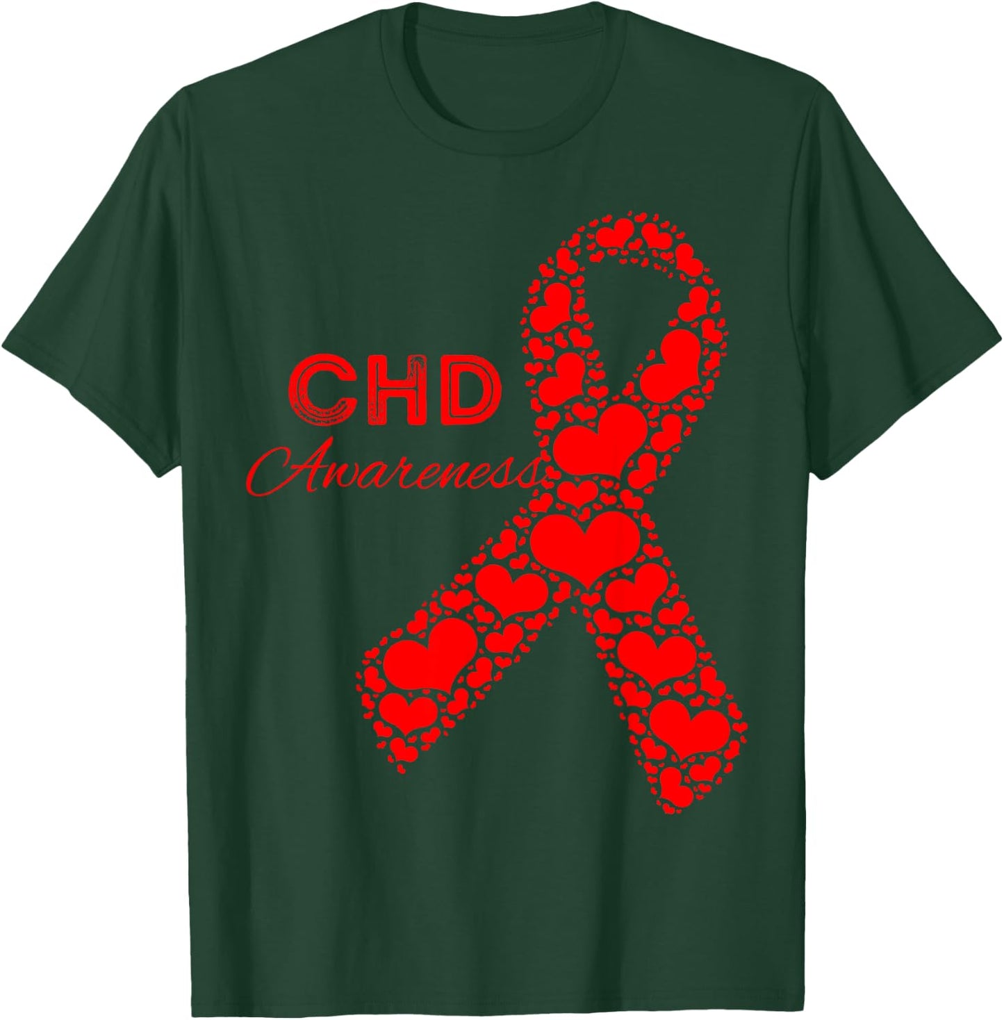 CHD Awareness Shirt congenital heart defect awareness T-Shirt - T-Shirt | Forest