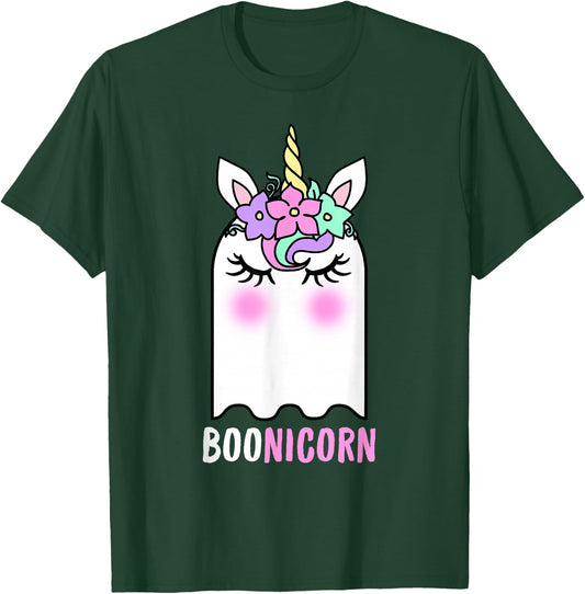 Boonicorn Unicorn Ghost, Unicorn Halloween Shirt for Girls T-Shirt - T-Shirt | Forest
