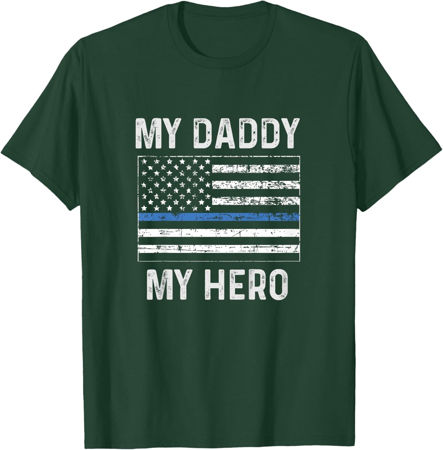 Police Officer Daughter Son Shirt My Daddy My Hero Youth T-Shirt - T-Shirt | Forest