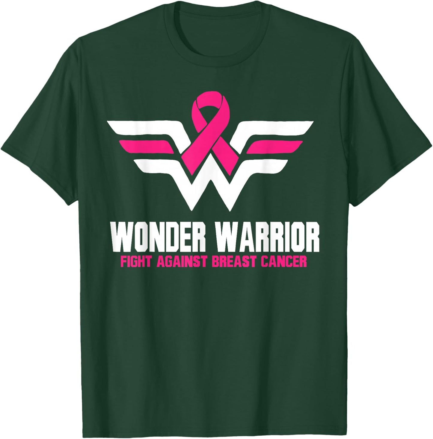 Super Hero Breast Cancer T-Shirt - T-Shirt | Forest