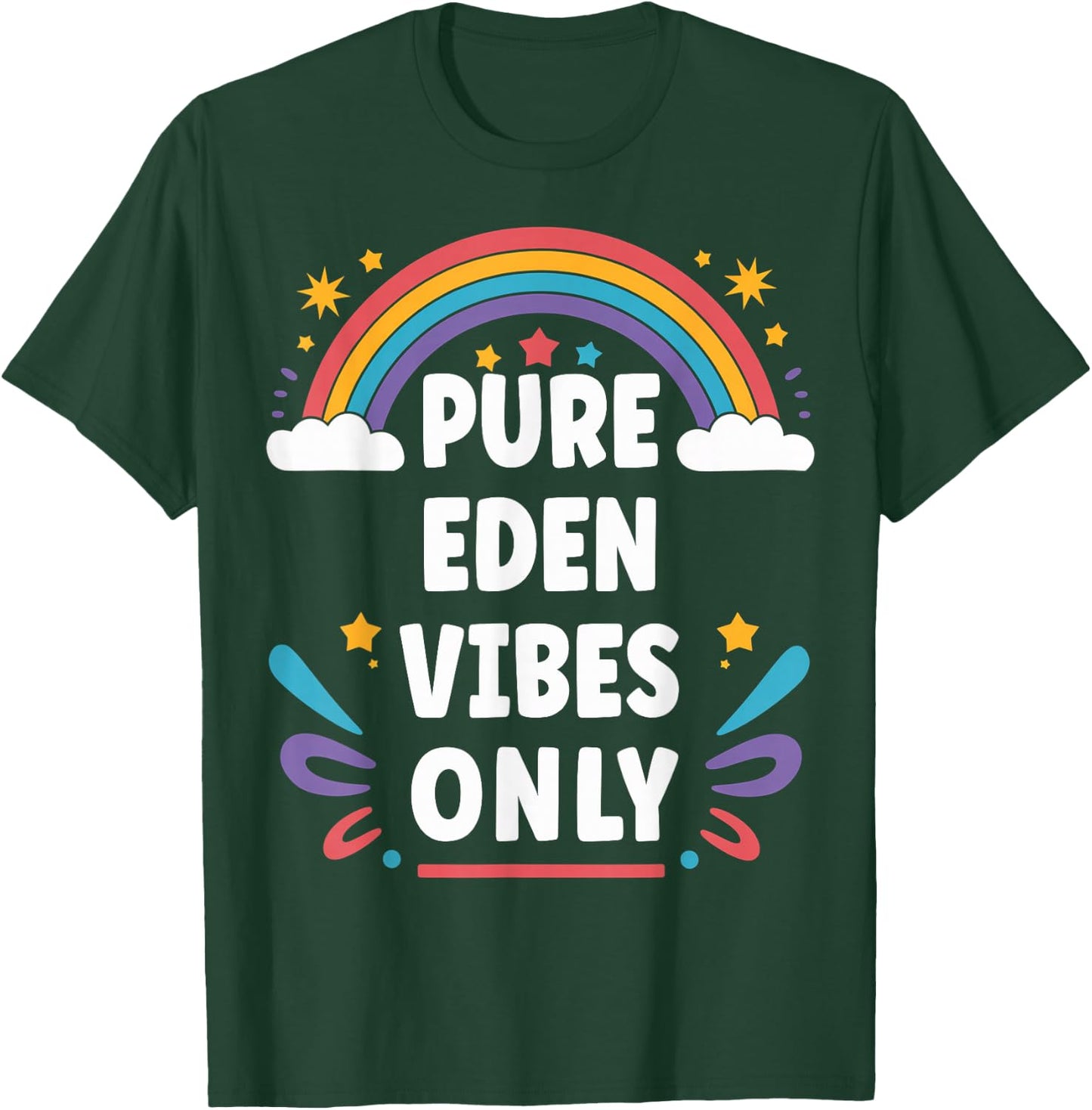 EDEN Vibes Only Cute Retro Girls EDEN Name T-Shirt - T-Shirt | Forest