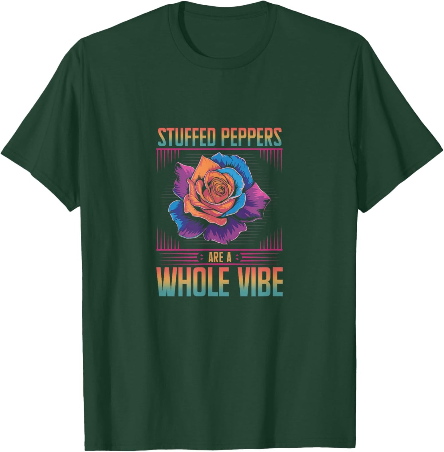 Stuffed Peppers Are a Whole Vibe Funny Pepper T-Shirt - T-Shirt | Forest