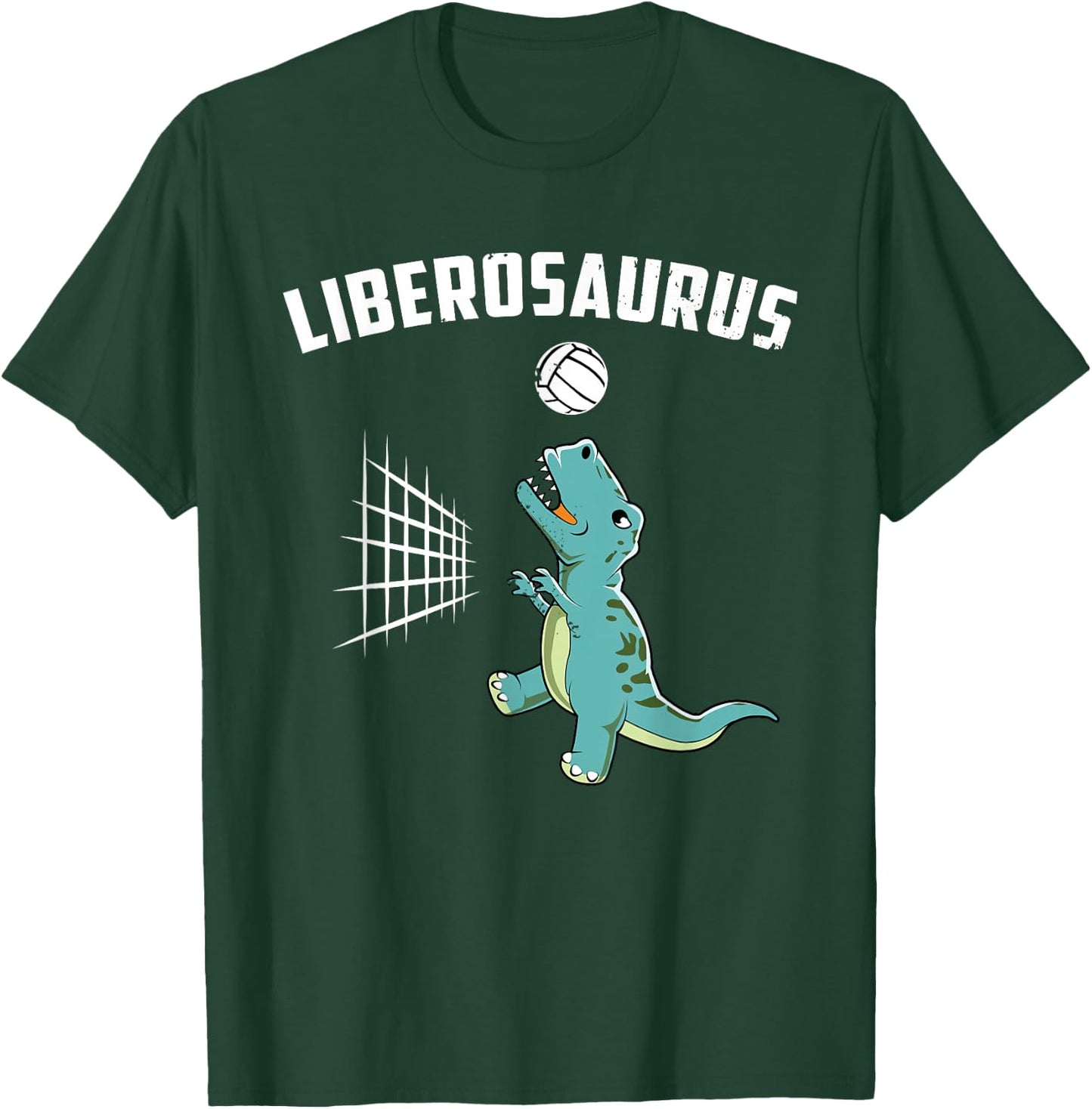 Cute Volleyball Team Player Libero T-Rex Dinosaur Girls Gift T-Shirt - T-Shirt | Forest