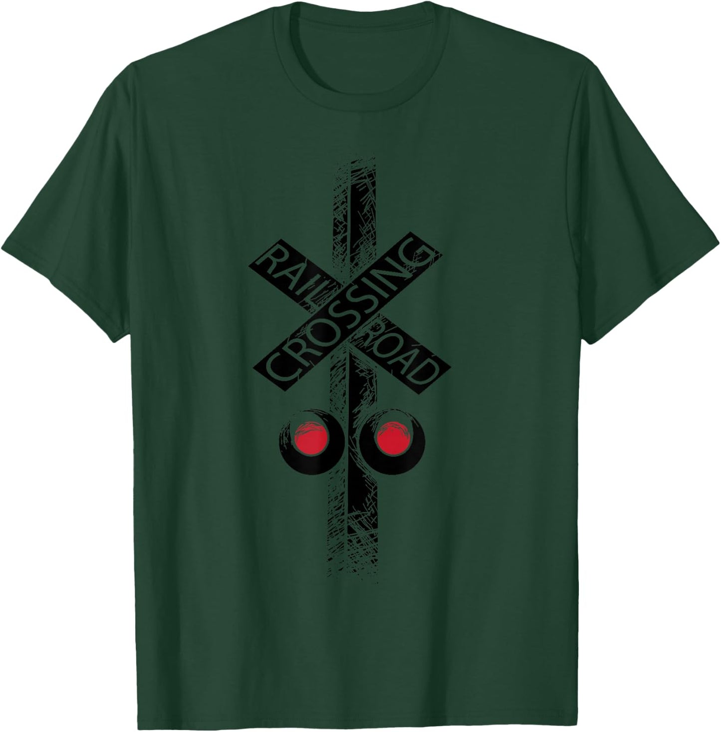 Railroad Crossing Shirt | Cute Road Sign Crossing Gift T-Shirt - T-Shirt | Forest