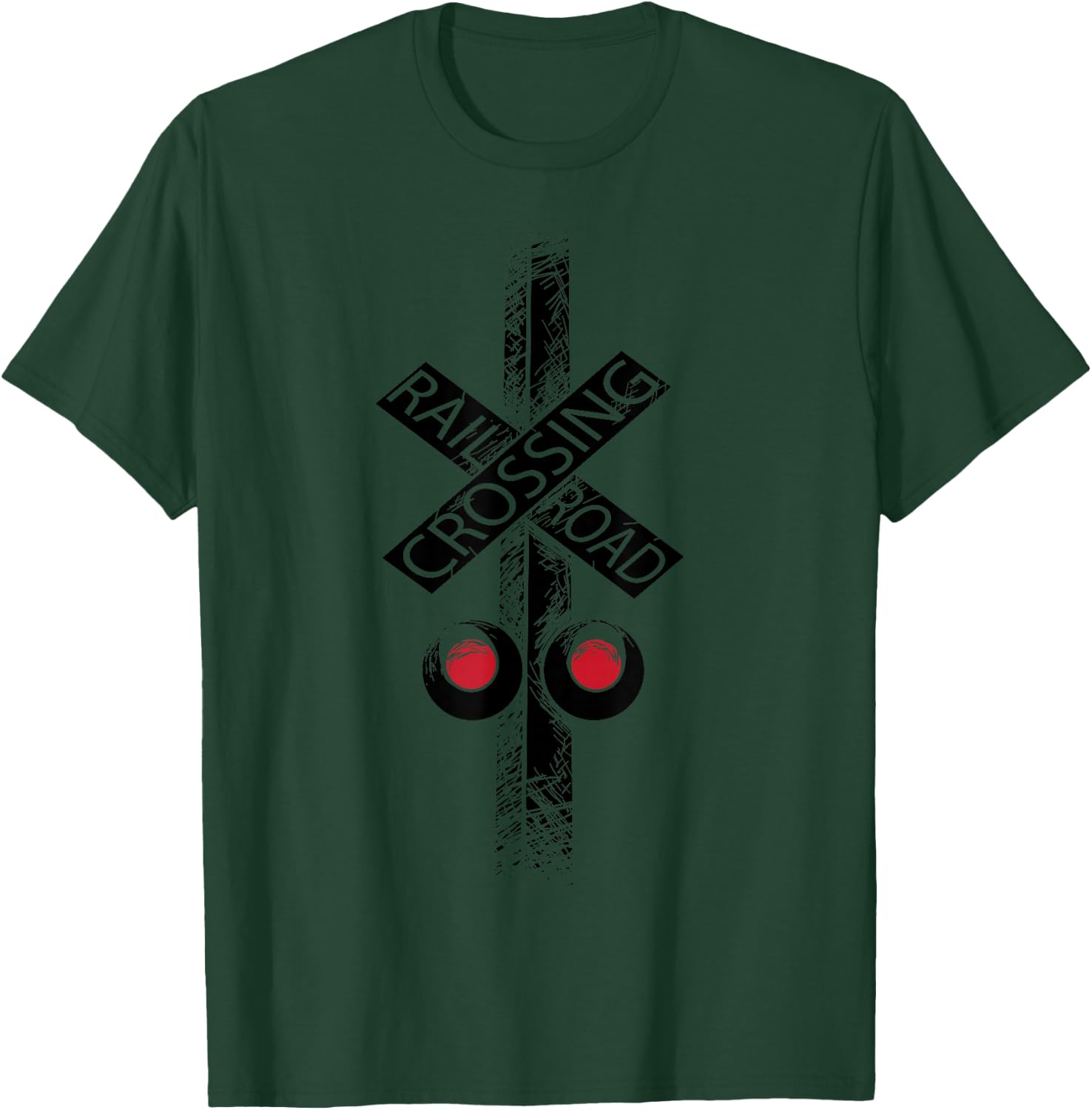 Railroad Crossing Shirt | Cute Road Sign Crossing Gift T-Shirt - T-Shirt | Forest