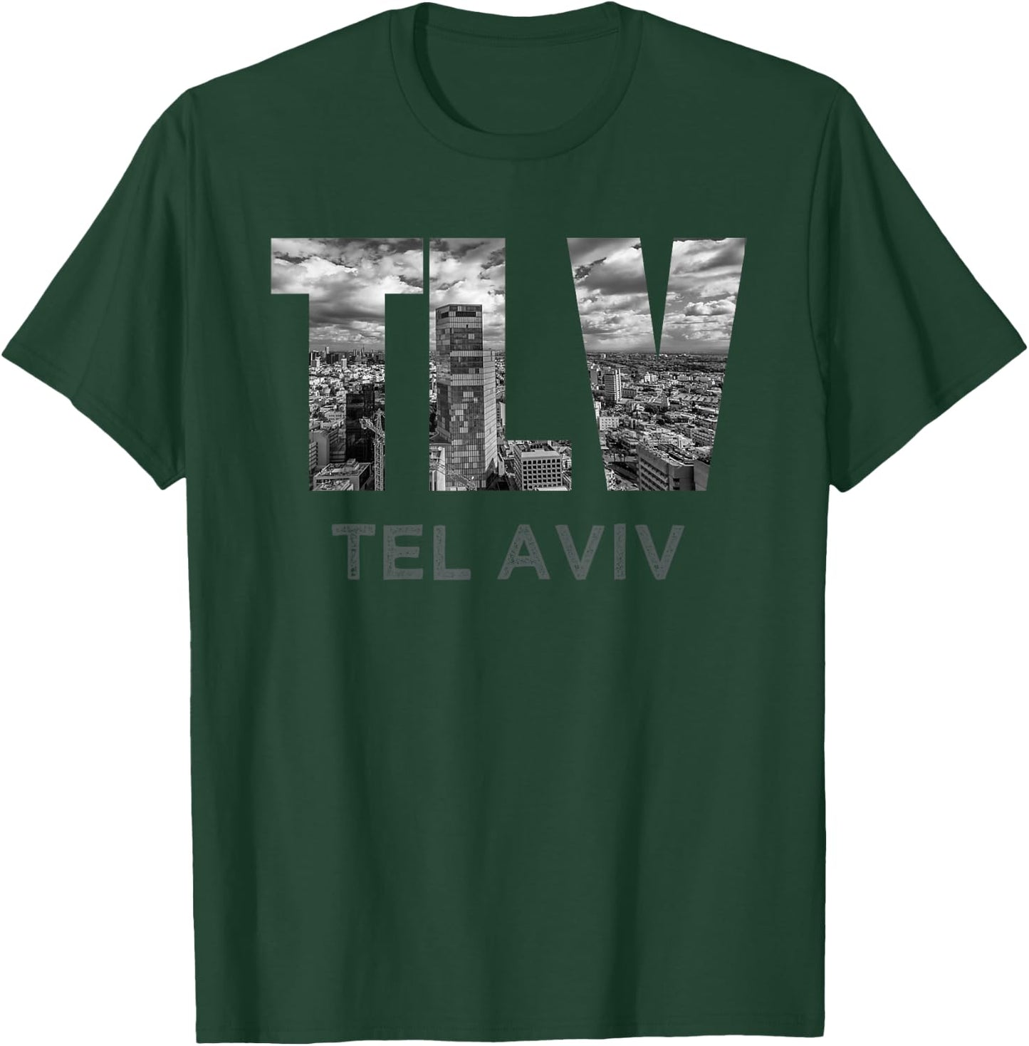 Tel Aviv TLV State Israel Tourist Vacation Skyline Art Gift T-Shirt - T-Shirt | Forest