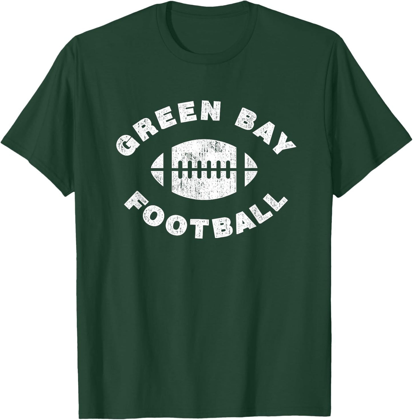 Green Bay Retro Vintage Distressed Football Sports Design T-Shirt - T-Shirt | Forest