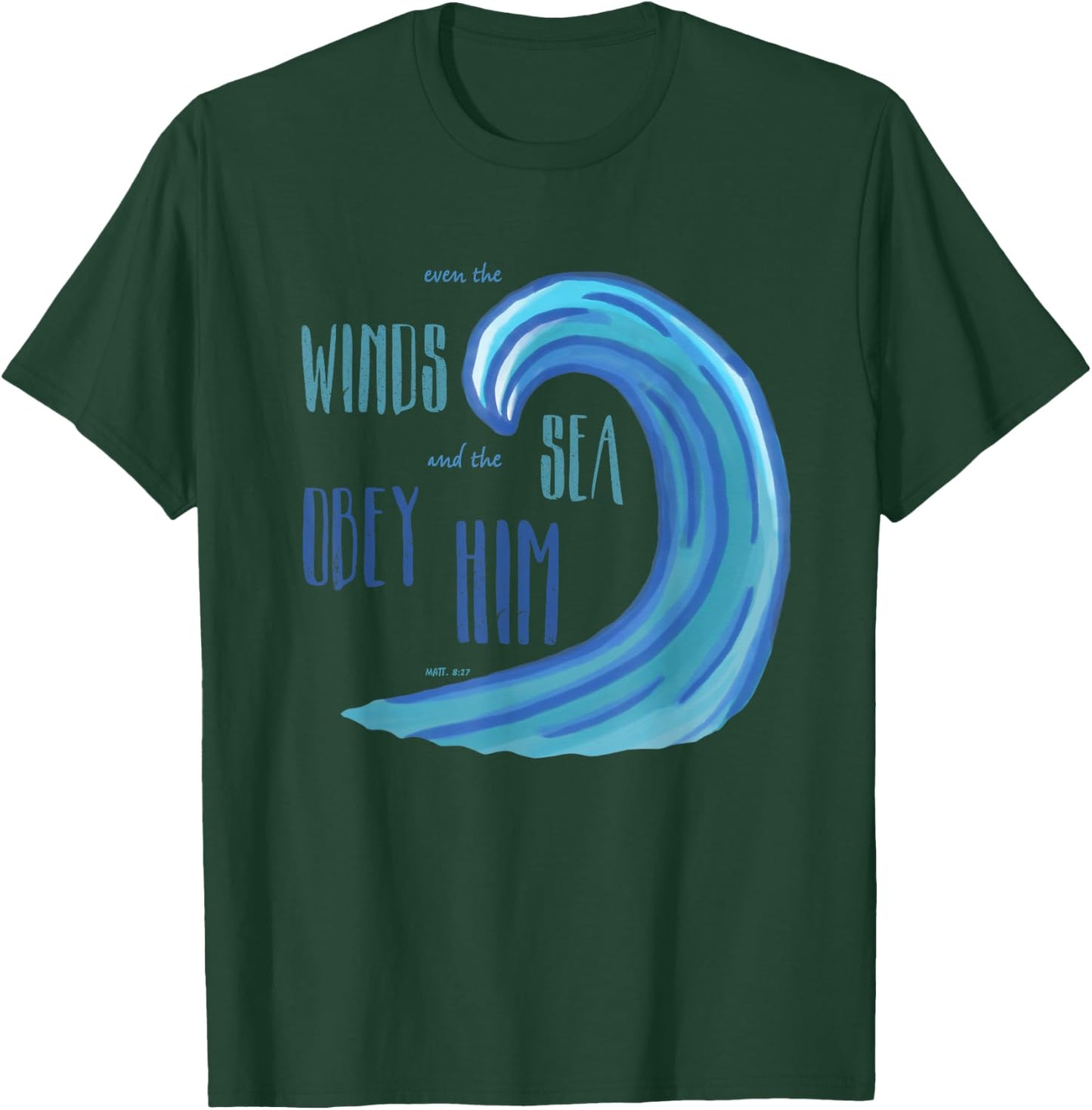 Jesus Follower Christian Believer T Shirt Beach Ocean Wave Women Girls Kids T-Shirt - T-Shirt | Forest