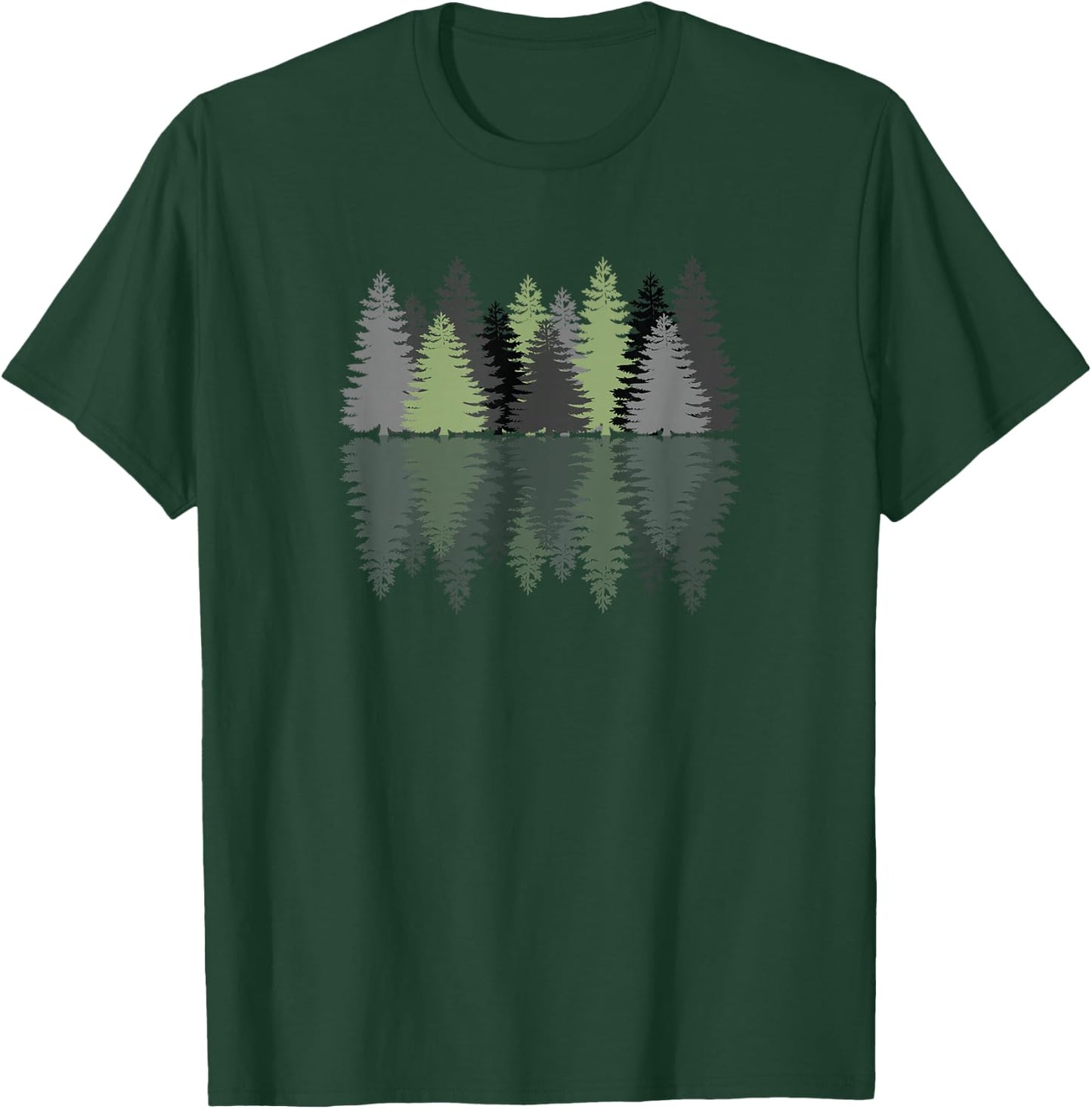 Forest Reflection Nature Trees Woods T-Shirt - T-Shirt | Forest