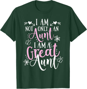 Cute Great Aunt Design - Funny Great Aunt Gift T-Shirt - T-Shirt | Forest