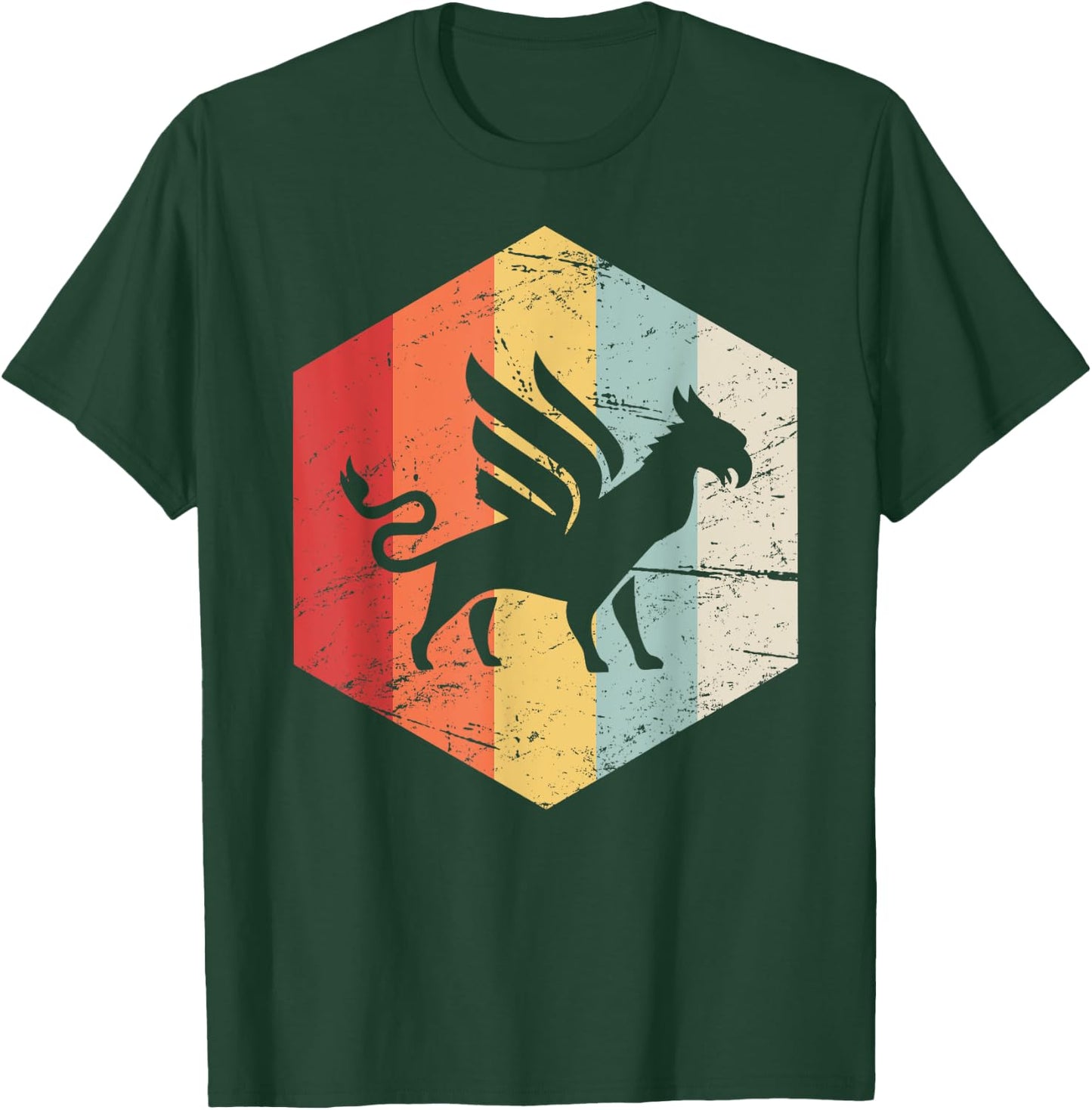 Vintage Retro Beast Griffin T-Shirt - T-Shirt | Forest