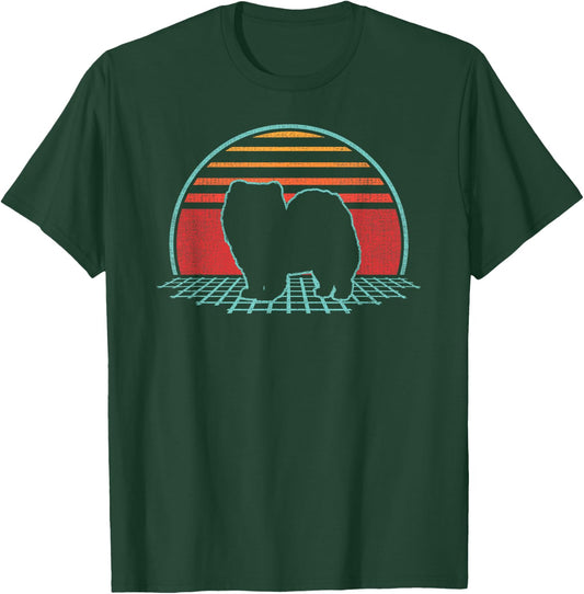 Chow Chow Lover Dog Owner Retro Vintage 80s Style Men Women Girls Kids T-Shirt - T-Shirt | Forest