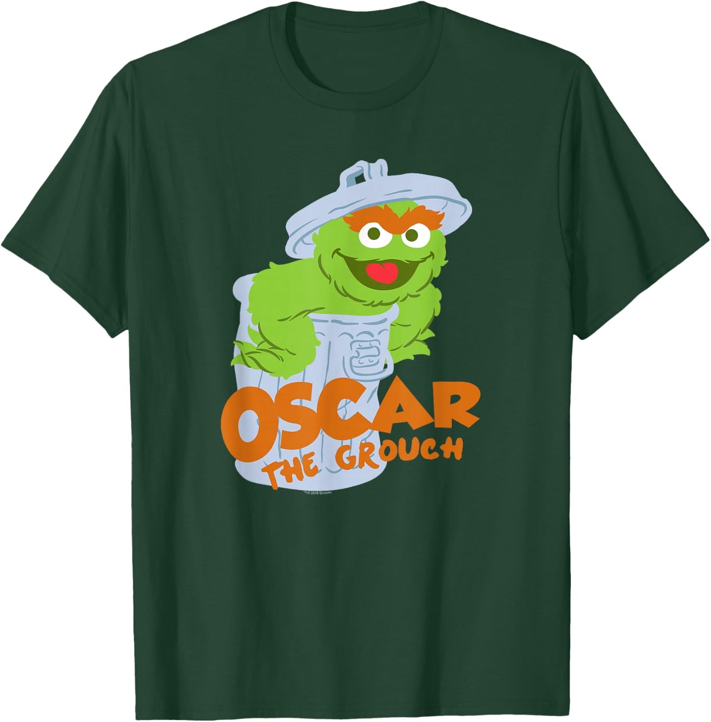 Sesame Street Flat Oscar The Grouch T-Shirt - T-Shirt | Forest
