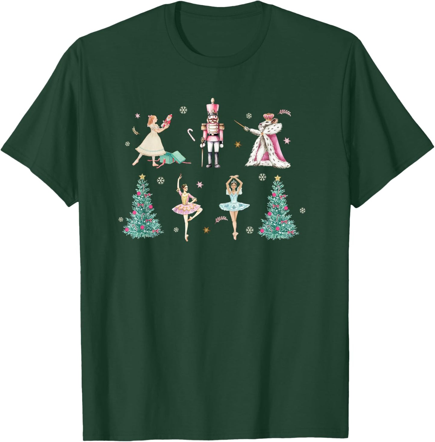 Christmas Nutcracker Ballet Holiday Sugar Plum Fairy Xmas T-Shirt - T-Shirt | Forest