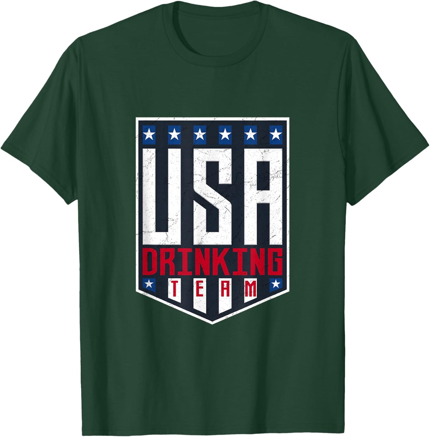 USA Drinking Team patriotic Men T-Shirt - T-Shirt | Forest