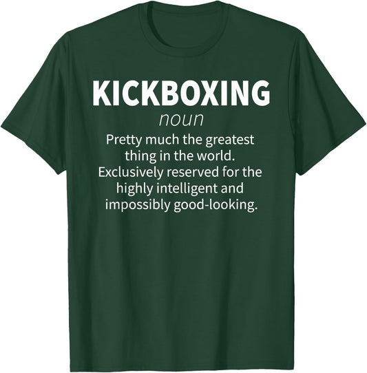 Kickboxing Funny Definition Kickboxer Fitness Gift T-Shirt - T-Shirt | Forest