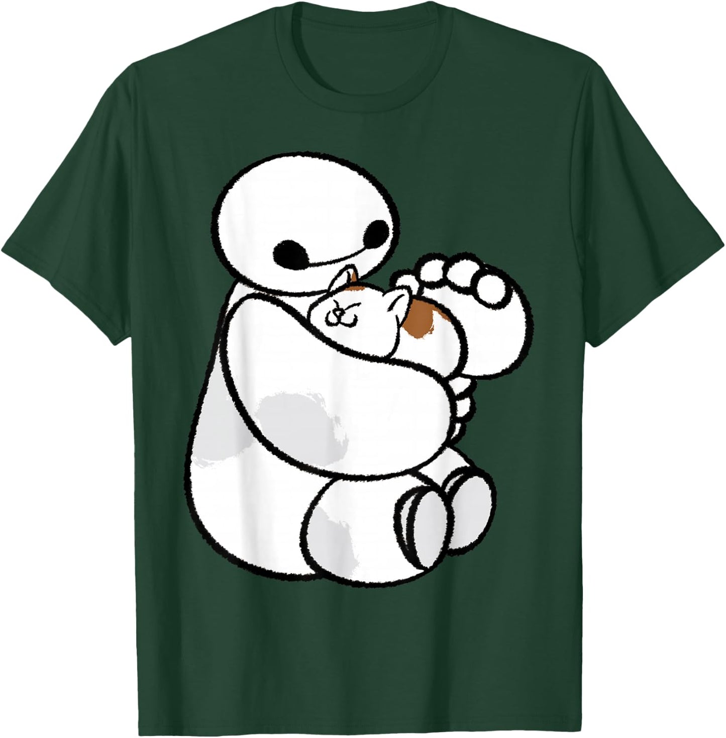 Disney Big Hero 6 Baymax Cat Cute Portrait T-Shirt - T-Shirt | Forest