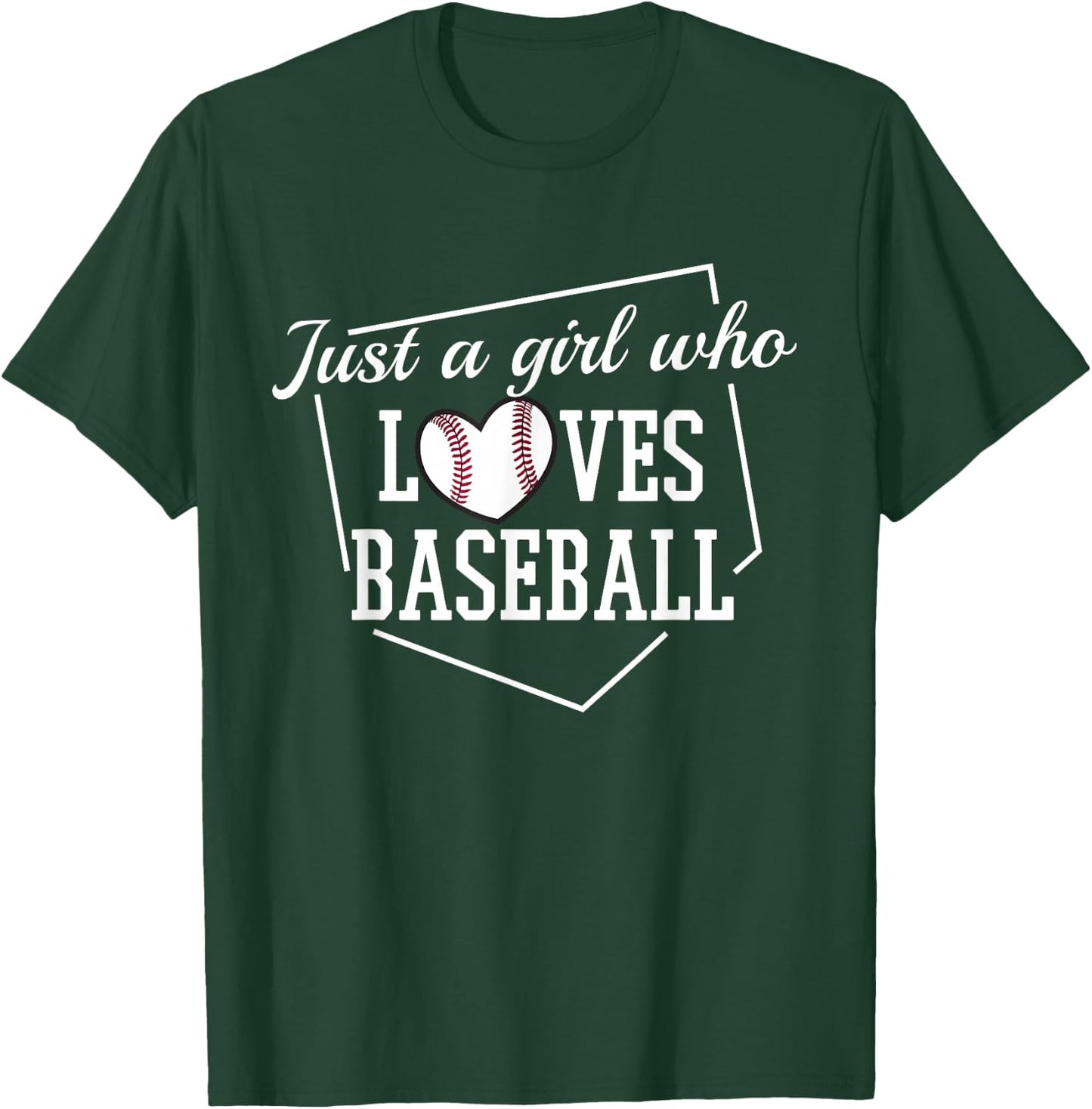 Just A Girl Who Loves Baseball T-Shirt - T-Shirt | Forest