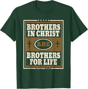 Brothers in Christ Christian T-Shirt - T-Shirt | Forest