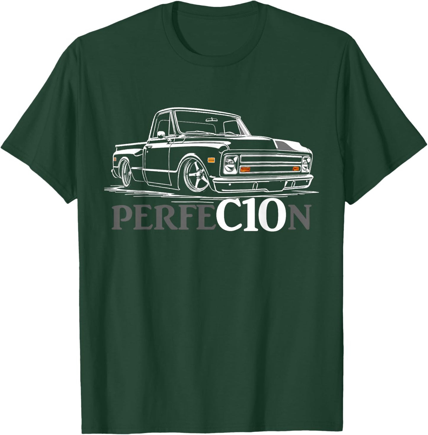 Classic C10 Truck 1967 Stepside Perfection C10 Custom T-Shirt - T-Shirt | Forest