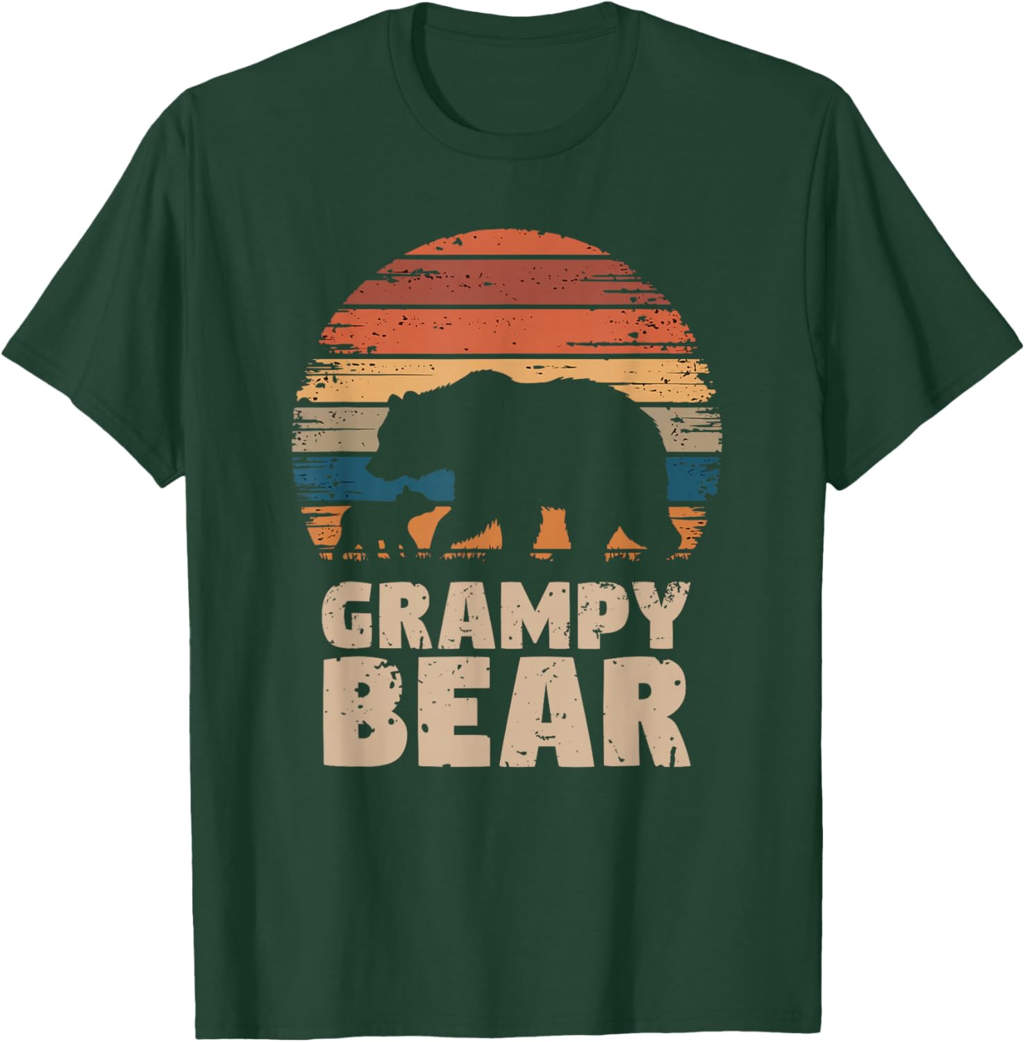 Grampy Bear Vintage Retro Funny Father's Day 1 Cub Kid T-Shirt - T-Shirt | Forest