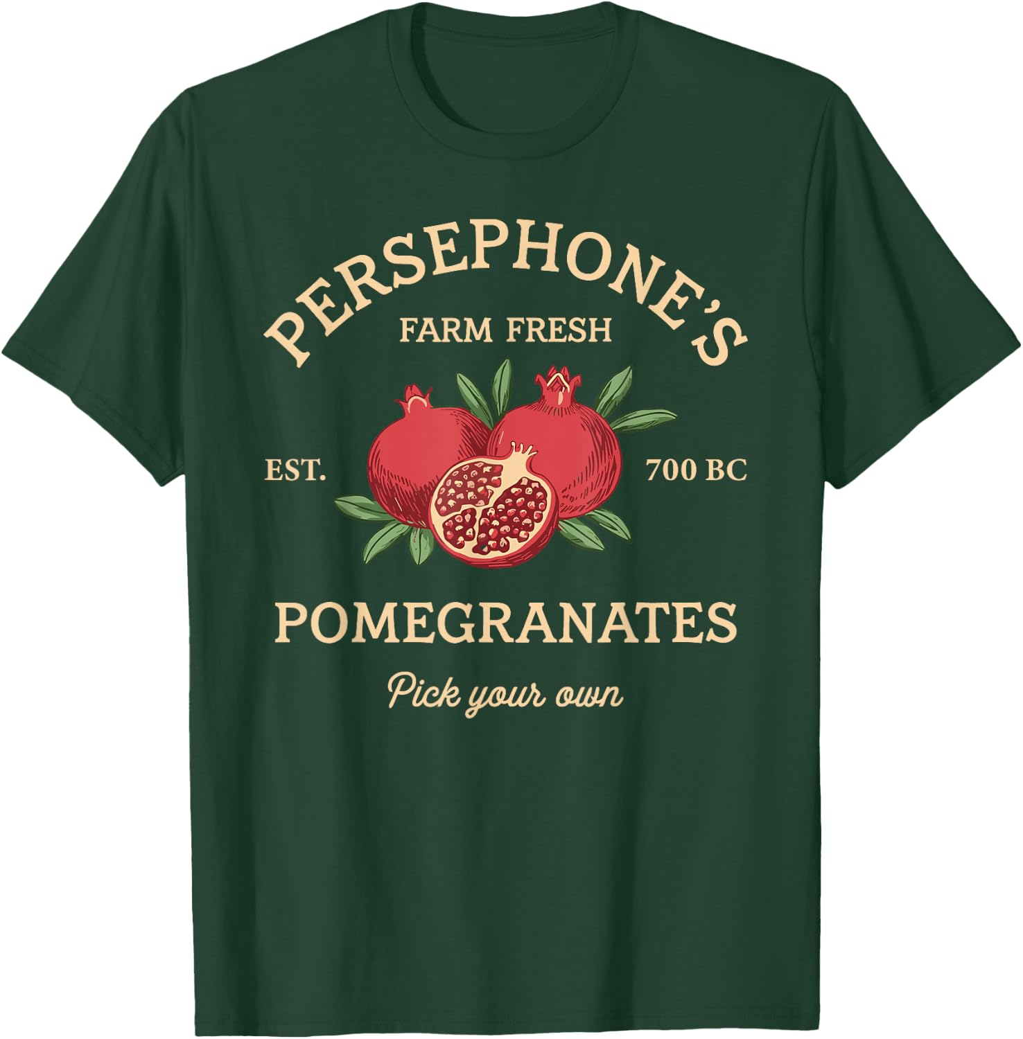 Persephone's Pomegranates Vintage Ancient Greek Mythology T-Shirt - T-Shirt | Forest