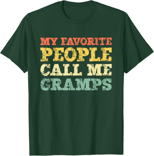 My Favorite People Call Me Gramps Vintage T-Shirt - T-Shirt | Forest