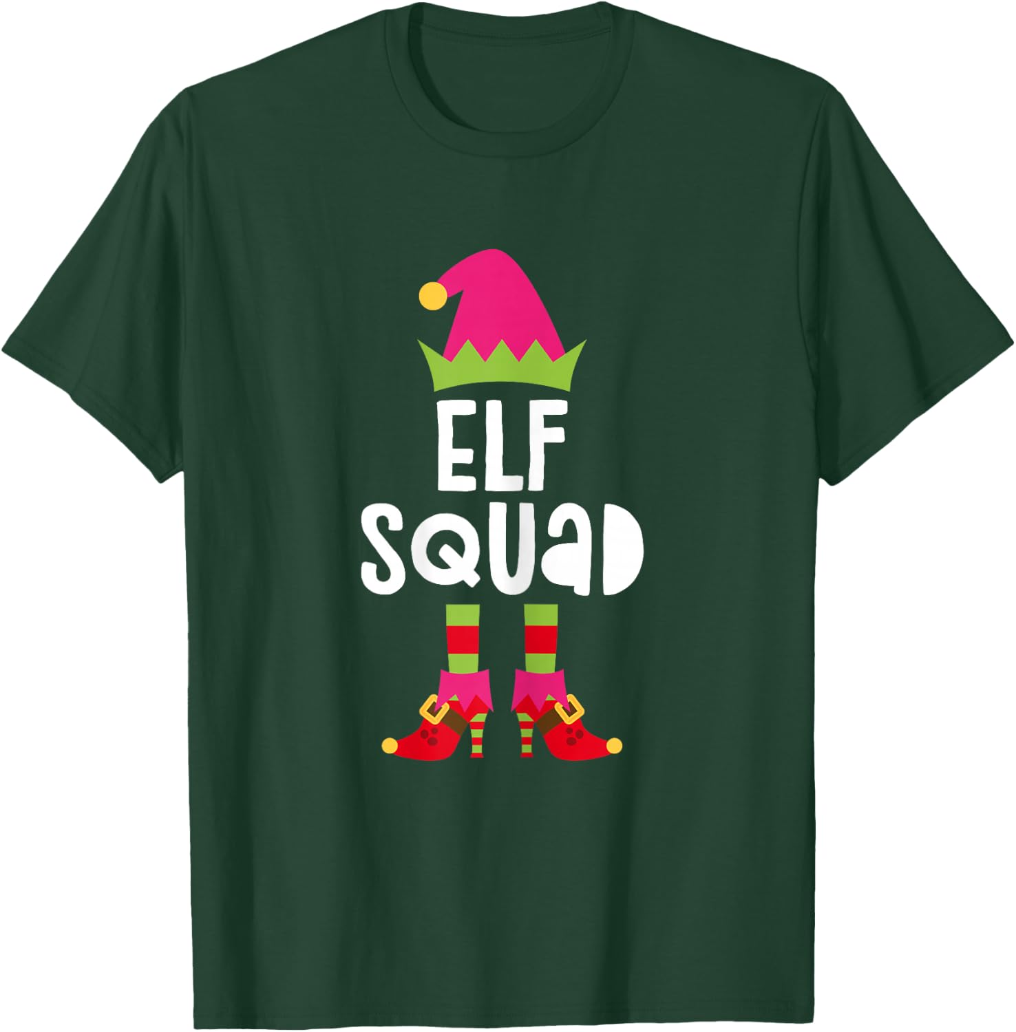 Elf Squad Shirt Matching Girl Christmas Elf Pajamas T-Shirt - T-Shirt | Forest
