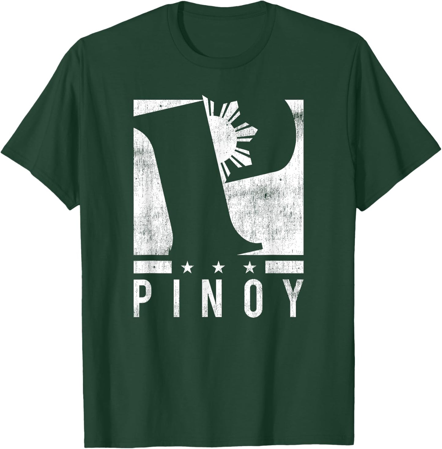 Cool Distressed Filipino P Logo - Pinoy P T-Shirt - T-Shirt | Forest