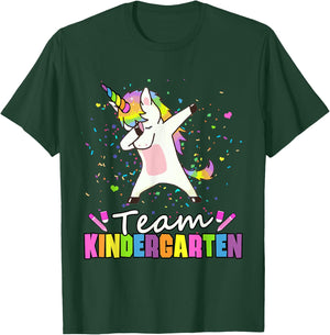 Team Kindergarten Unicorn Kinder Squad T-Shirt - T-Shirt | Forest