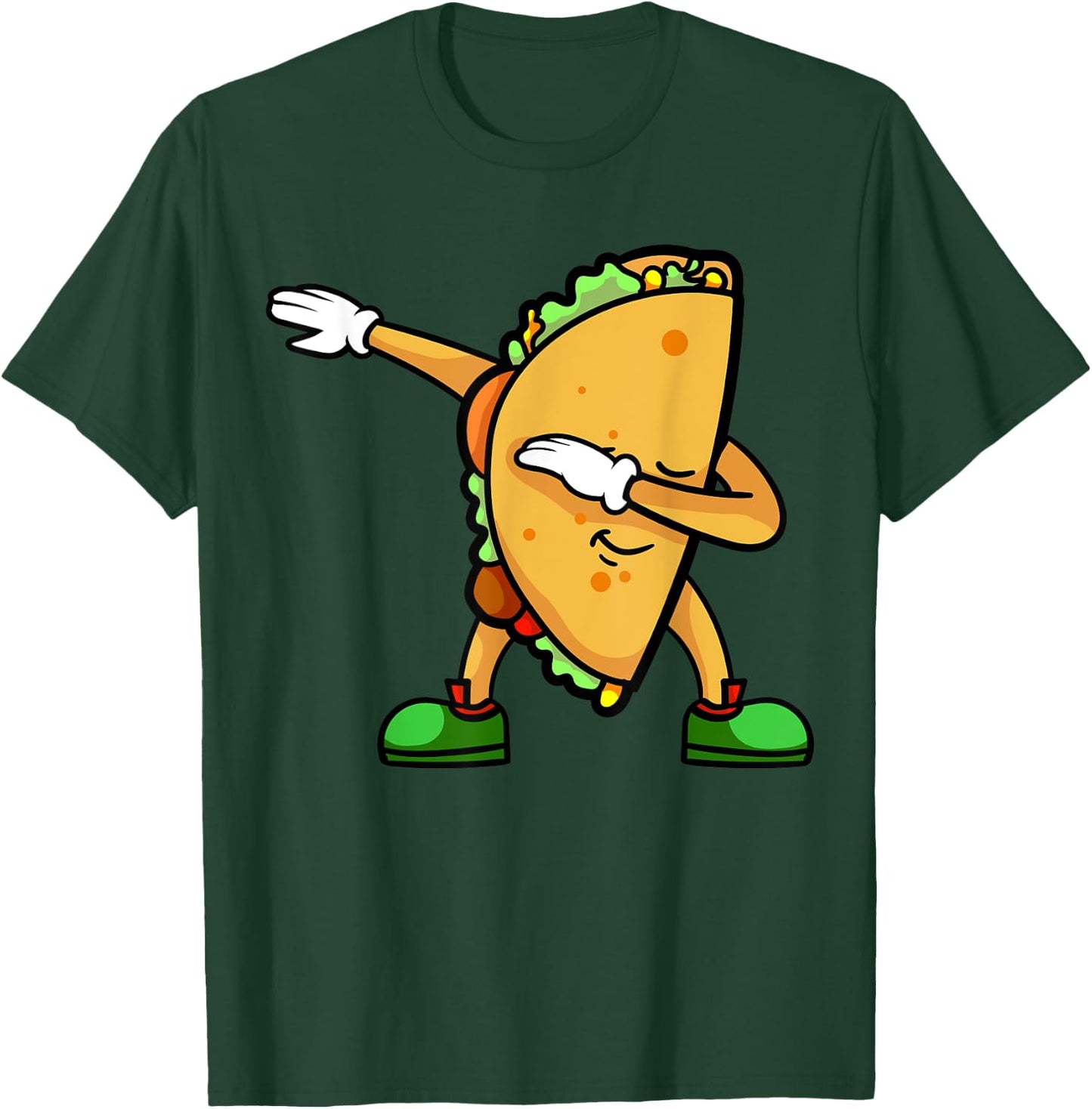 Funny Dabbing Taco Mexican Shirt | Cinco De Mayo Fiesta T-Shirt - T-Shirt | Forest
