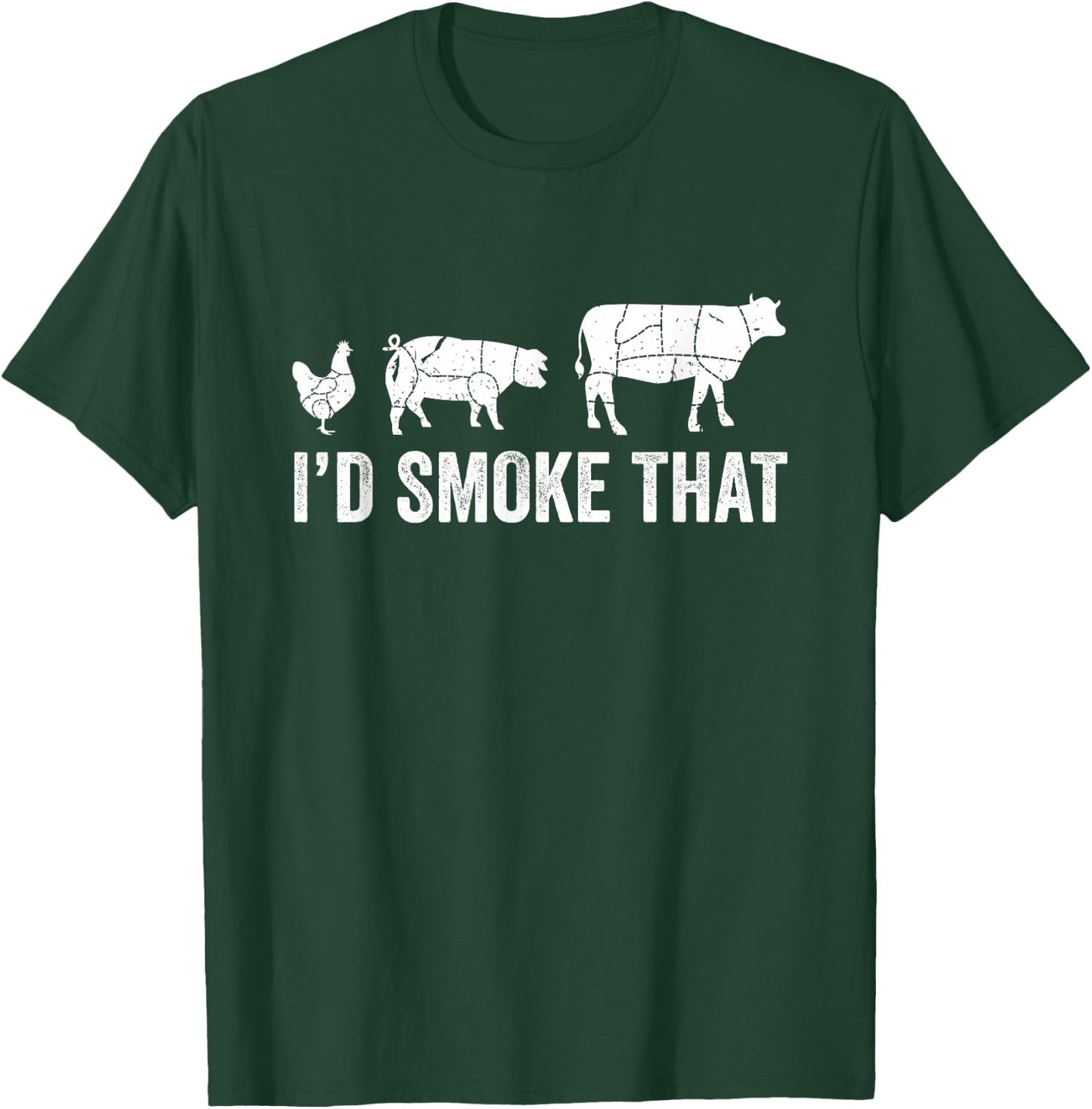 I'd Smoke That Fun BBQ Smoker Chef T-Shirt - T-Shirt | Forest