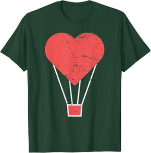 Heart | Cute Hot Air Balloon T-Shirt - T-Shirt | Forest