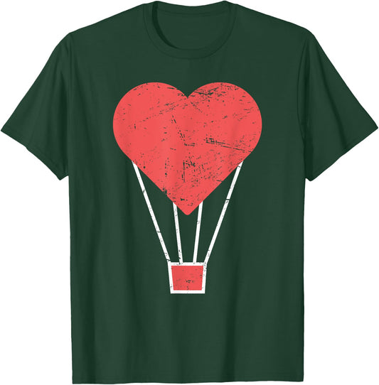 Heart | Cute Hot Air Balloon T-Shirt - T-Shirt | Forest
